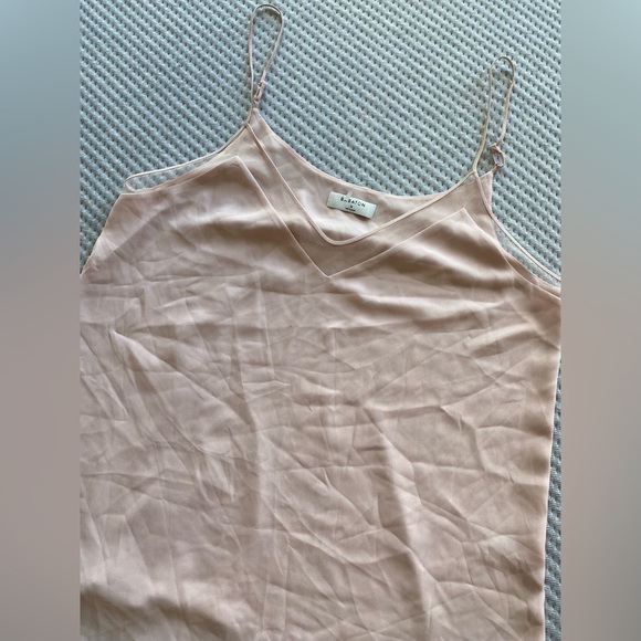 ARITZIA BABATON BLUSH GALEN SHEER TRIM CAMISOLE TANK TOP MEDIUM - Picture 4 of 5
